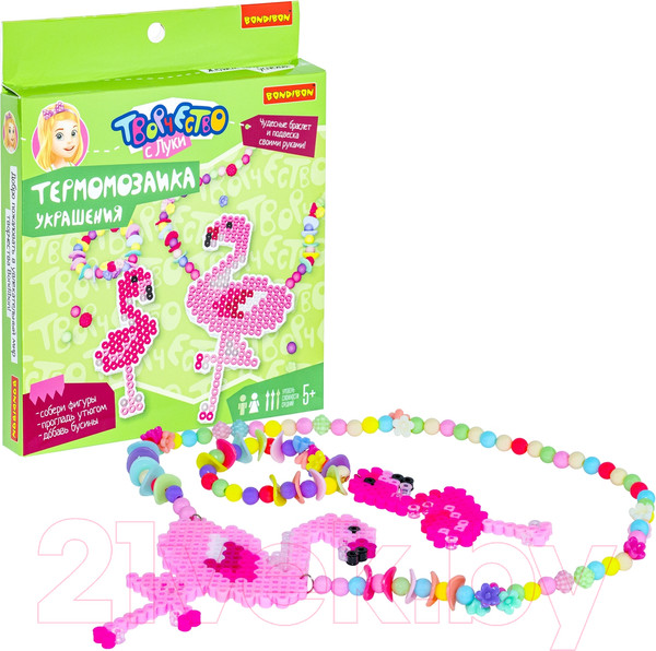 Изображение товара Развивающая игра Bondibon Термомозаика с блестками. Украшения / ВВ5042