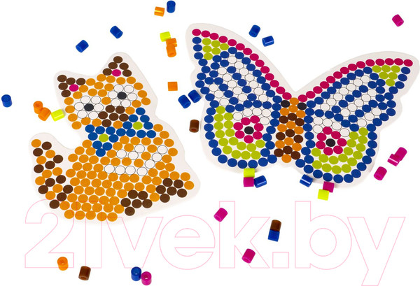 Изображение товара Развивающая игра Bondibon Термомозаика с блестками. Бабочка и кошка / ВВ5043