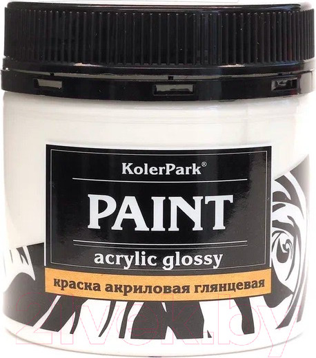 Изображение товара Акриловая краска KolerPark Акриловая глянцевая (150мл, белый)