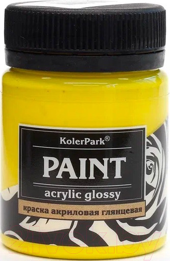Изображение товара Акриловая краска KolerPark Акриловая глянцевая (50мл, желтый)