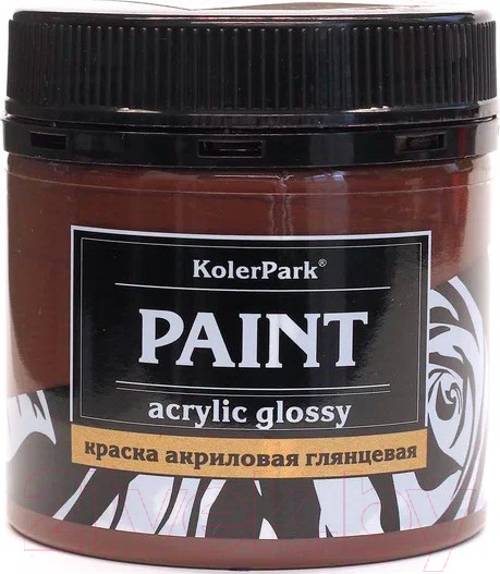 Изображение товара Акриловая краска KolerPark Акриловая глянцевая (150мл, коричневый)
