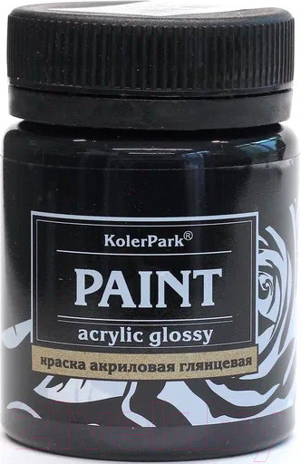 Изображение товара Акриловая краска KolerPark Акриловая глянцевая (50мл, черный)