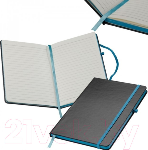 Изображение товара Блокнот Easy Gifts Cuxhaven / 037914 (80л, черный/бирюзовый)