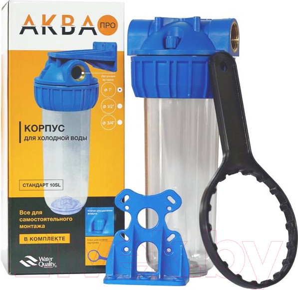 Изображение товара Корпус фильтра для воды АкваПро 10SL резьба 1/2" / 417