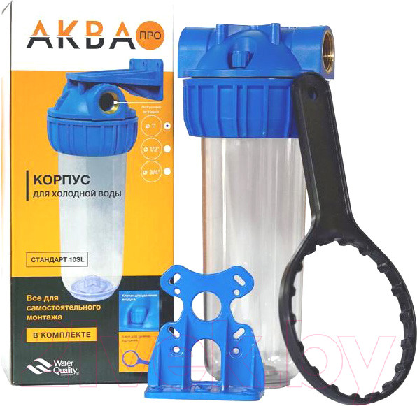 Изображение товара Корпус фильтра для воды АкваПро 10SL резьба 1" / 401