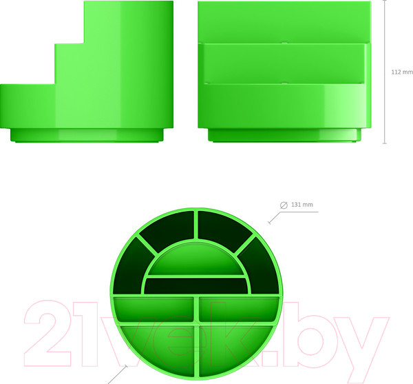 Изображение товара Органайзер настольный Erich Krause Mini Burger. Neon Solid / 55769 (зеленый)