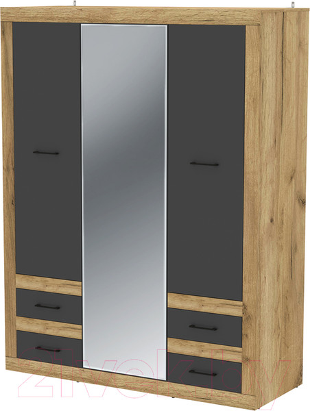 Изображение товара Шкаф Интерлиния Loft LT-ШК1 (дуб золотой/антрацит)