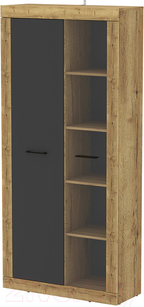Изображение товара Шкаф с витриной Interline LT-ШВ1 (дуб золотой/антрацит)
