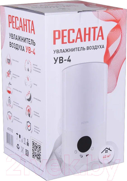 Изображение товара Ультразвуковой увлажнитель воздуха Ресанта УВ-4 / 67/7/2