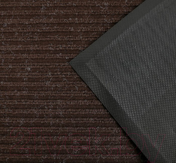 Изображение товара Коврик грязезащитный Kovroff Стандарт ребристый 90x120 / 20403 (коричневый)