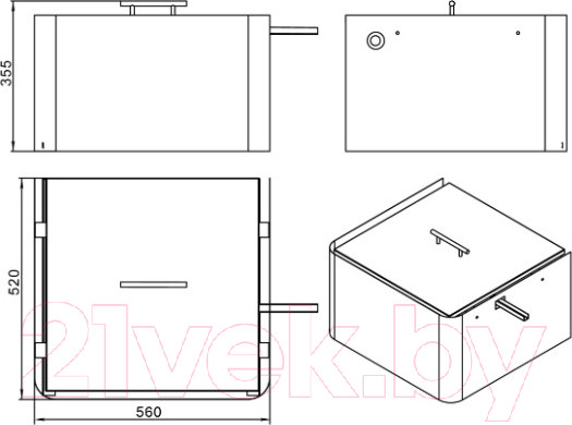 Изображение товара Обливное устройство Everest Черный (35л)