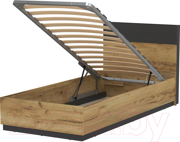 Изображение товара Комплект мебели для спальни Интерлиния Loft-3 Спальня-3 (дуб золотой/антрацит)