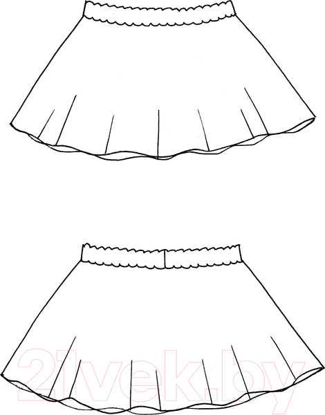 Изображение товара Юбка для художественной гимнастики Indigo Sport SM-080 (р-р 40-42, белый)