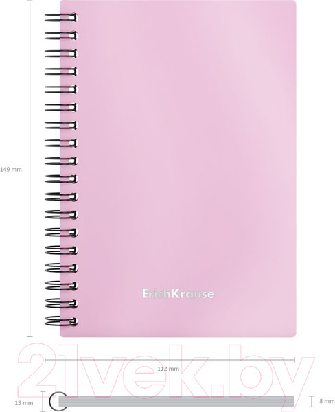 Изображение товара Тетрадь Erich Krause Candy / 54116 (80л, розовый перламутр)