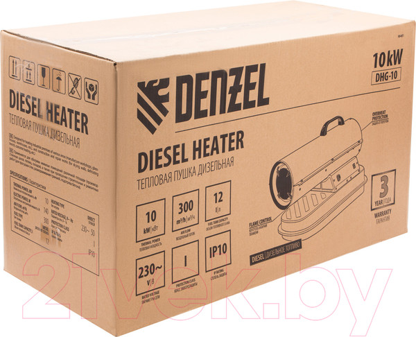 Изображение товара Тепловая пушка дизельная Denzel DHG-10 (96481)