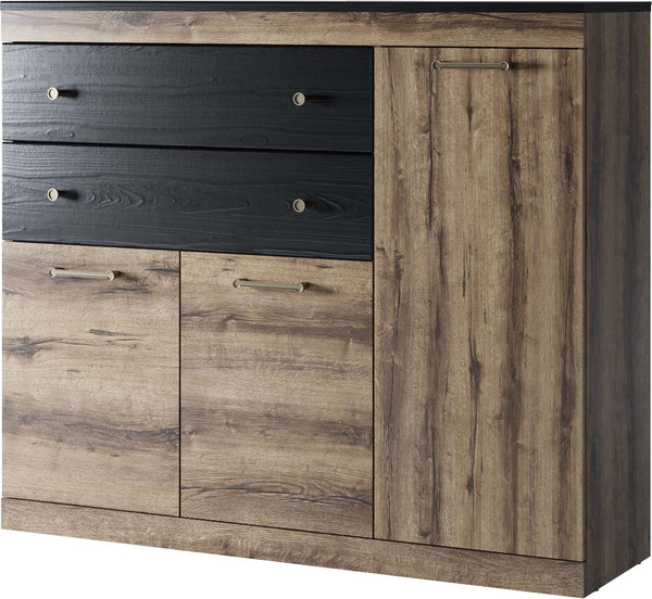 Изображение товара Тумба Anrex Jagger 3D2S (дуб монастырский/черный)