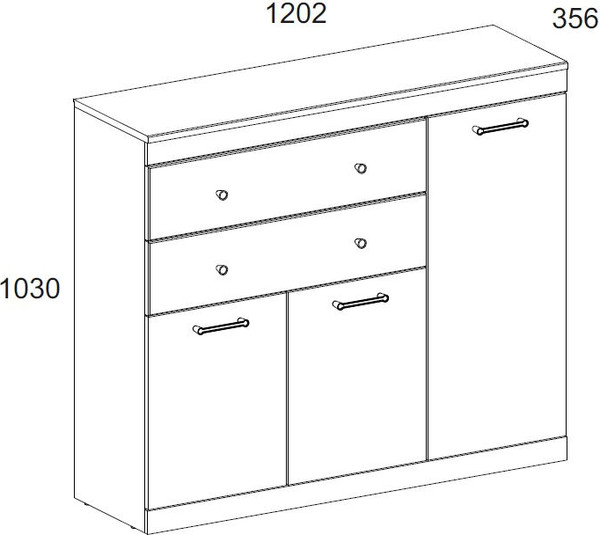 Изображение товара Тумба Anrex Jagger 3D2S (дуб монастырский/черный)