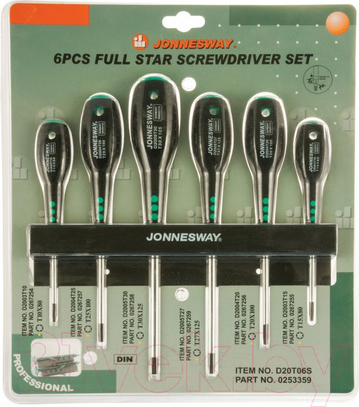 Изображение товара Набор отверток Jonnesway D20T06S