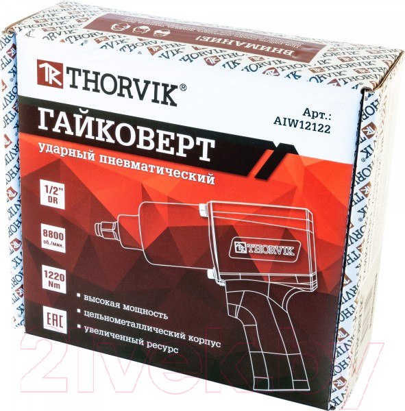 Изображение товара Пневмогайковерт Thorvik AIW12122