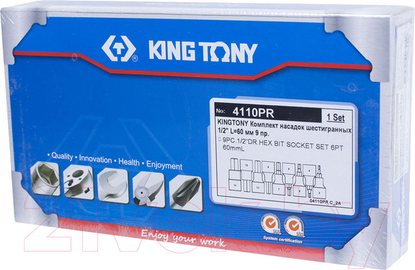 Изображение товара Набор головок слесарных King TONY 4110PR
