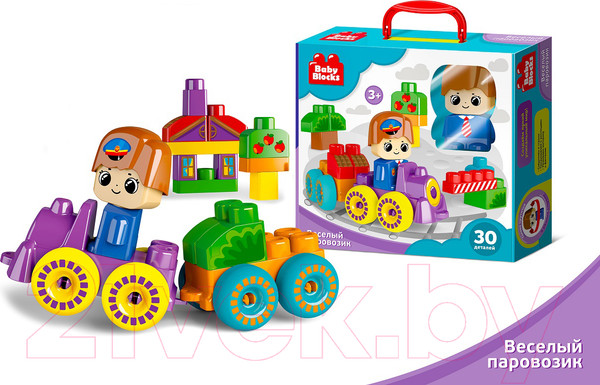 Изображение товара Конструктор Десятое королевство Веселый паровозик / 3908