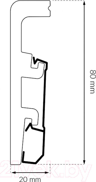 Изображение товара Плинтус Arbiton Integra 80 Венге Африка 45 (2.4м)