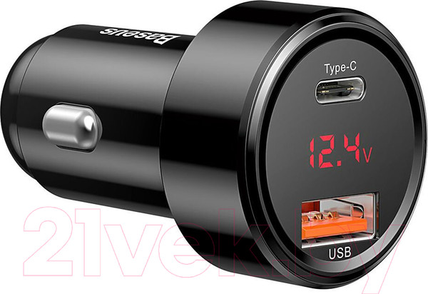 Изображение товара Зарядное устройство автомобильное Baseus CCMLC20C-01 (черный)