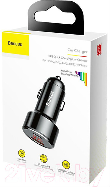 Изображение товара Зарядное устройство автомобильное Baseus CCMLC20C-01 (черный)