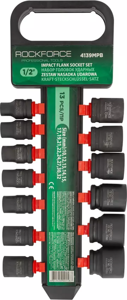 Изображение товара Набор головок слесарных RockForce RF-4139MPB (50486)