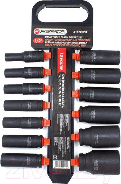 Изображение товара Набор головок слесарных Forsage F-4137MPB (50480)