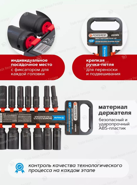 Изображение товара Набор головок слесарных Forsage F-4137MPB (50480)