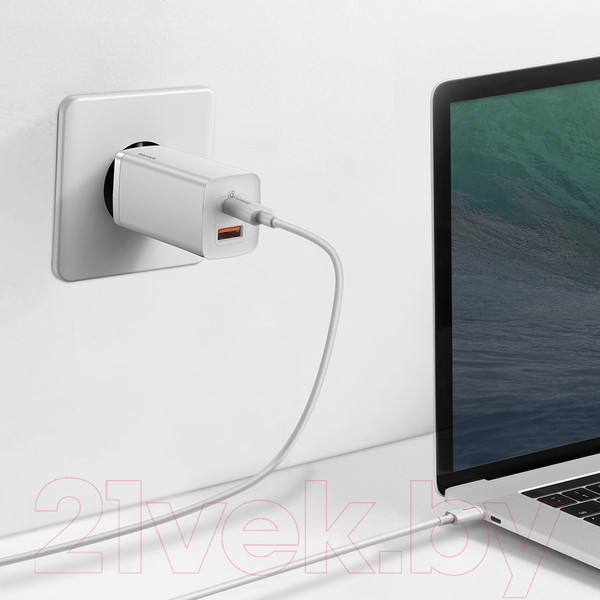 Изображение товара Зарядное устройство сетевое Baseus GaN2 Lite / CCGAN2L-B02 (белый)