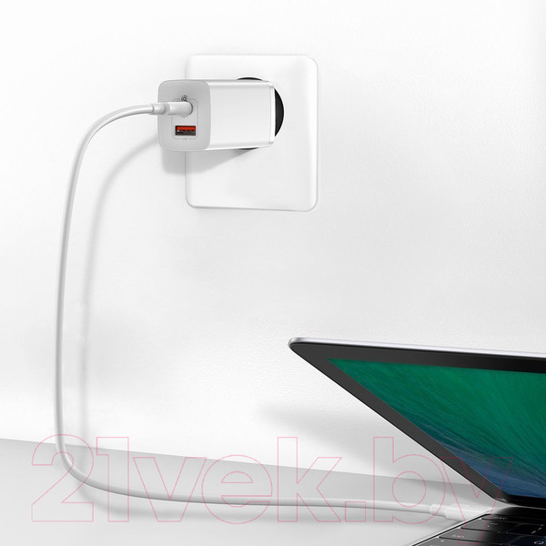 Изображение товара Зарядное устройство сетевое Baseus GaN2 Lite / CCGAN2L-B02 (белый)