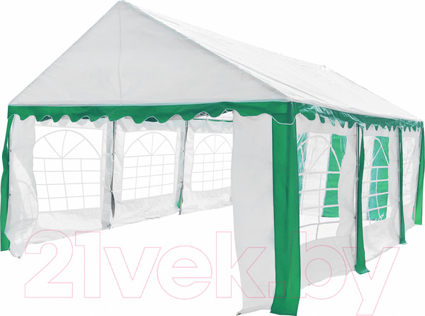 Изображение товара Торговая палатка Sundays Party 3x6 (белый/зеленый)