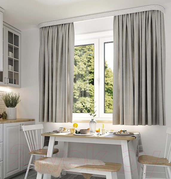 Изображение товара Комплект штор LEGRAND Сканди 130x150 / 58 091 366 (2шт, стальной)