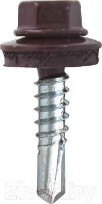 Изображение товара Саморез ЕКТ Кровельный с резиновой прокладкой 4.8х35 сверло PT1 / B009420 (50шт, RAL 300)