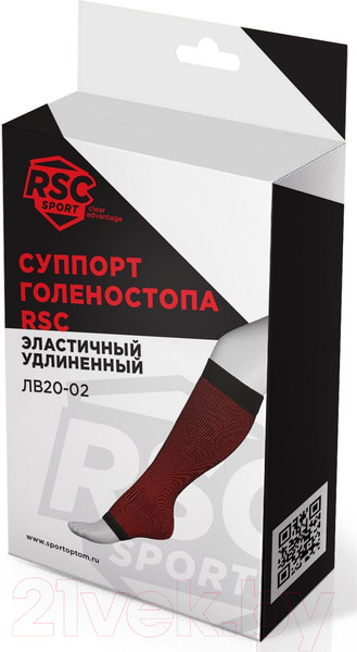 Изображение товара Суппорт голеностопа RSC ЛВ20-02 (L, черный/красный)
