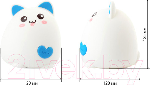 Изображение товара Ночник ЭРА Кот NLED-414-2W-BU / Б0041093