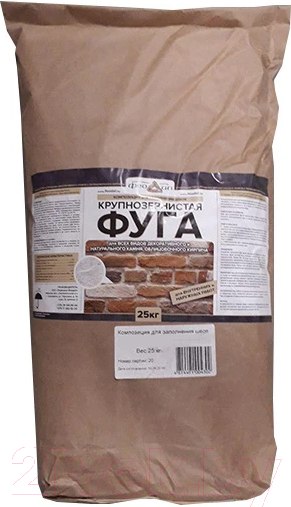 Изображение товара Фуга цементная Феодал Крупнозернистая 00 (25кг, белый)