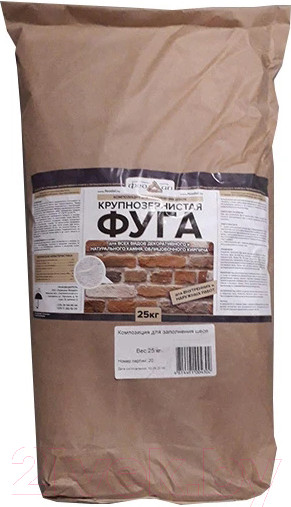 Изображение товара Фуга цементная Феодал Крупнозернистая 08 (25кг, светло-серый)