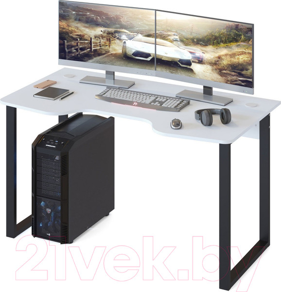 Изображение товара Компьютерный стол Сокол-Мебель КСТ-19 (белый)