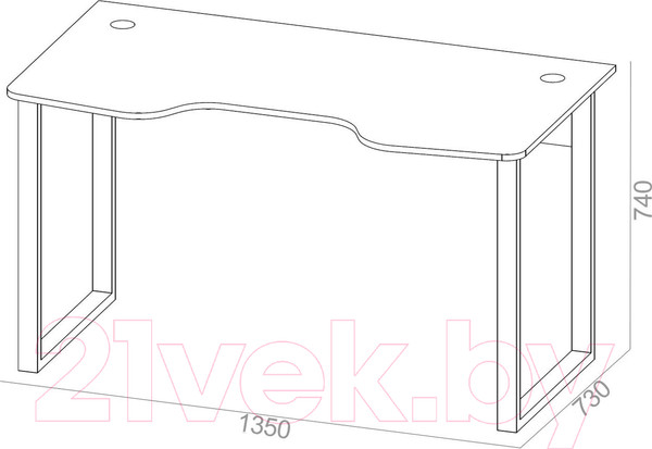 Изображение товара Компьютерный стол Сокол-Мебель КСТ-19 (белый)