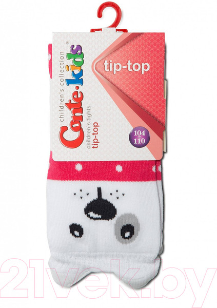 Изображение товара Колготки детские Conte Kids Tip-Top 445 (р.92-98, темно-серый/малиновый)