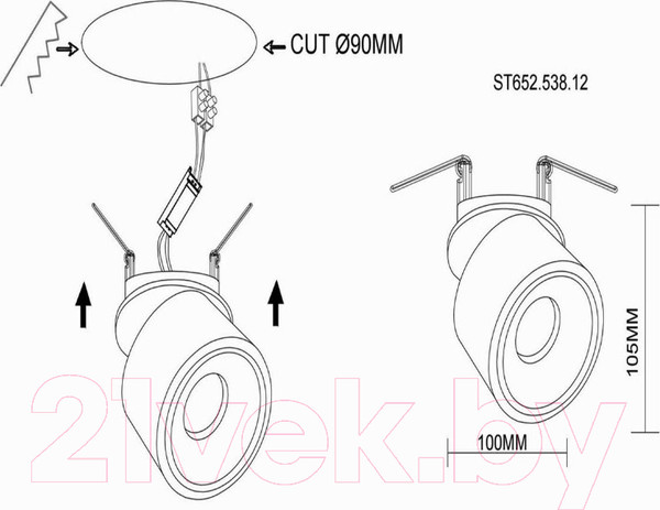 Изображение товара Точечный светильник ST Luce ST652 ST652.548.12