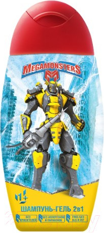 Изображение товара Шампунь-гель детский Megamonsters 2 в 1 (300мл)