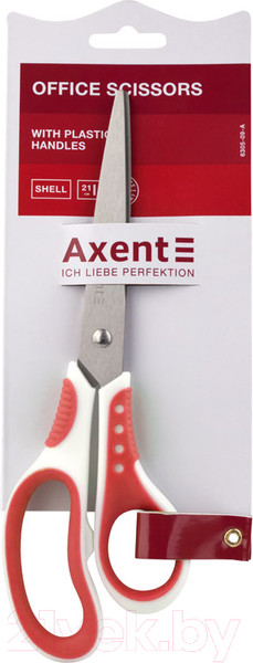 Изображение товара Ножницы канцелярские Axent Shell / 6305-06 (белый/красный)