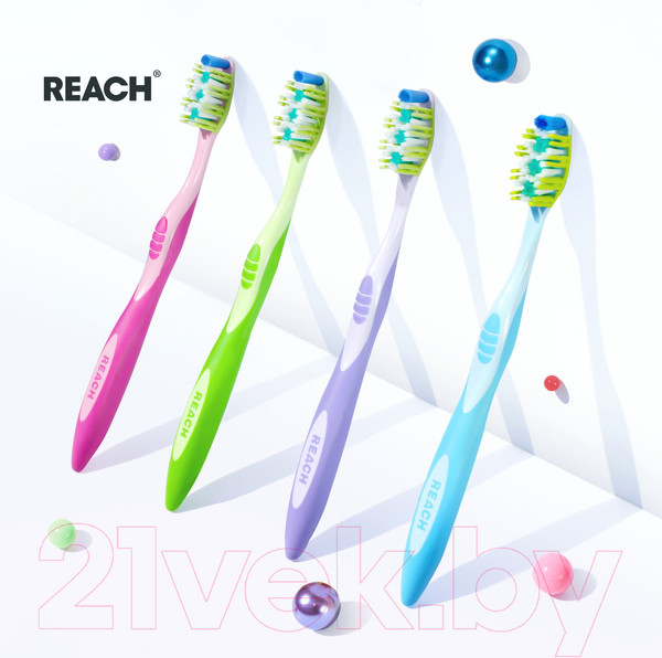 Изображение товара Зубная щетка REACH Dualeffect мягкая