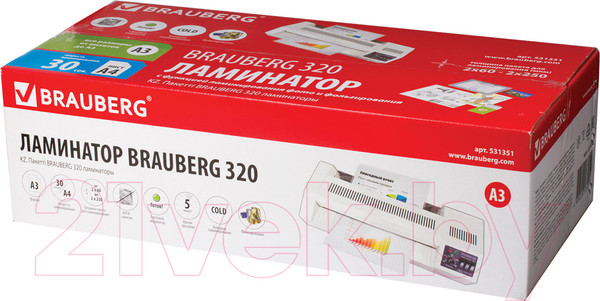 Изображение товара Ламинатор Brauberg FGK-320 А3 / 531351