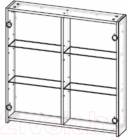 Изображение товара Шкаф с зеркалом для ванной Garda 2 (85)