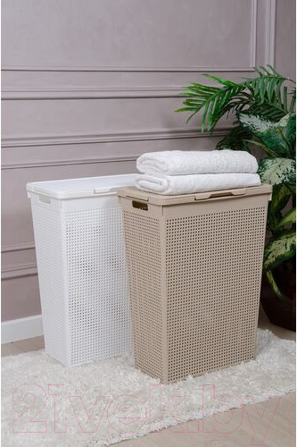 Изображение товара Корзина для белья Violet Лофт / 5650006 (50л, белый)